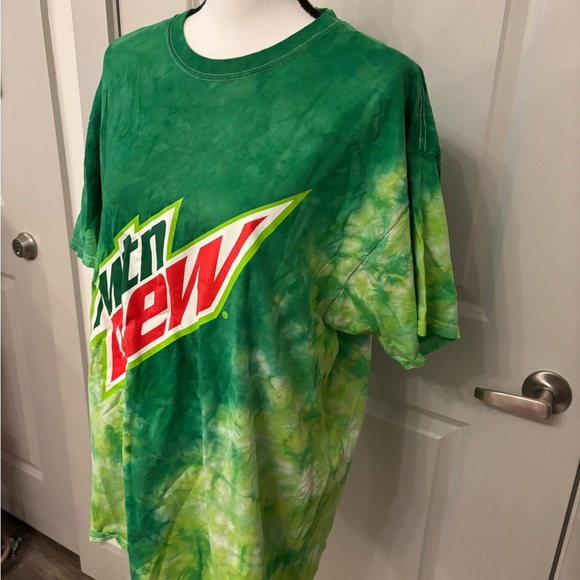 Unisex Mtn. Dew green tie-dye classic tee size XL - Picture 7 of 11